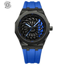 Bayer i8 Gyro Polygon Blue Caliber/Blue Rubber Strap