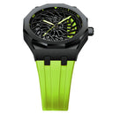Bayer i8 Gyro Polygon Green Caliber/Green Rubber Strap