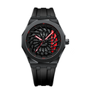 Bayer i8 Gyro Polygon Red Caliber/Black Rubber Strap
